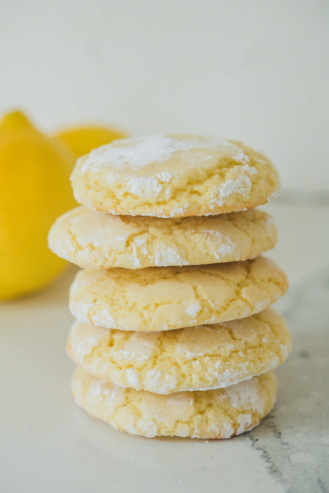 Lemon Crinkle Cookies - Dairy Free - Rolled in Dough