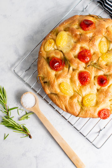 cherry tomato and rosemary focaccia